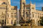 Cibeles Fountain and the Cibeles Palace, Madrid, Spain. Art Print